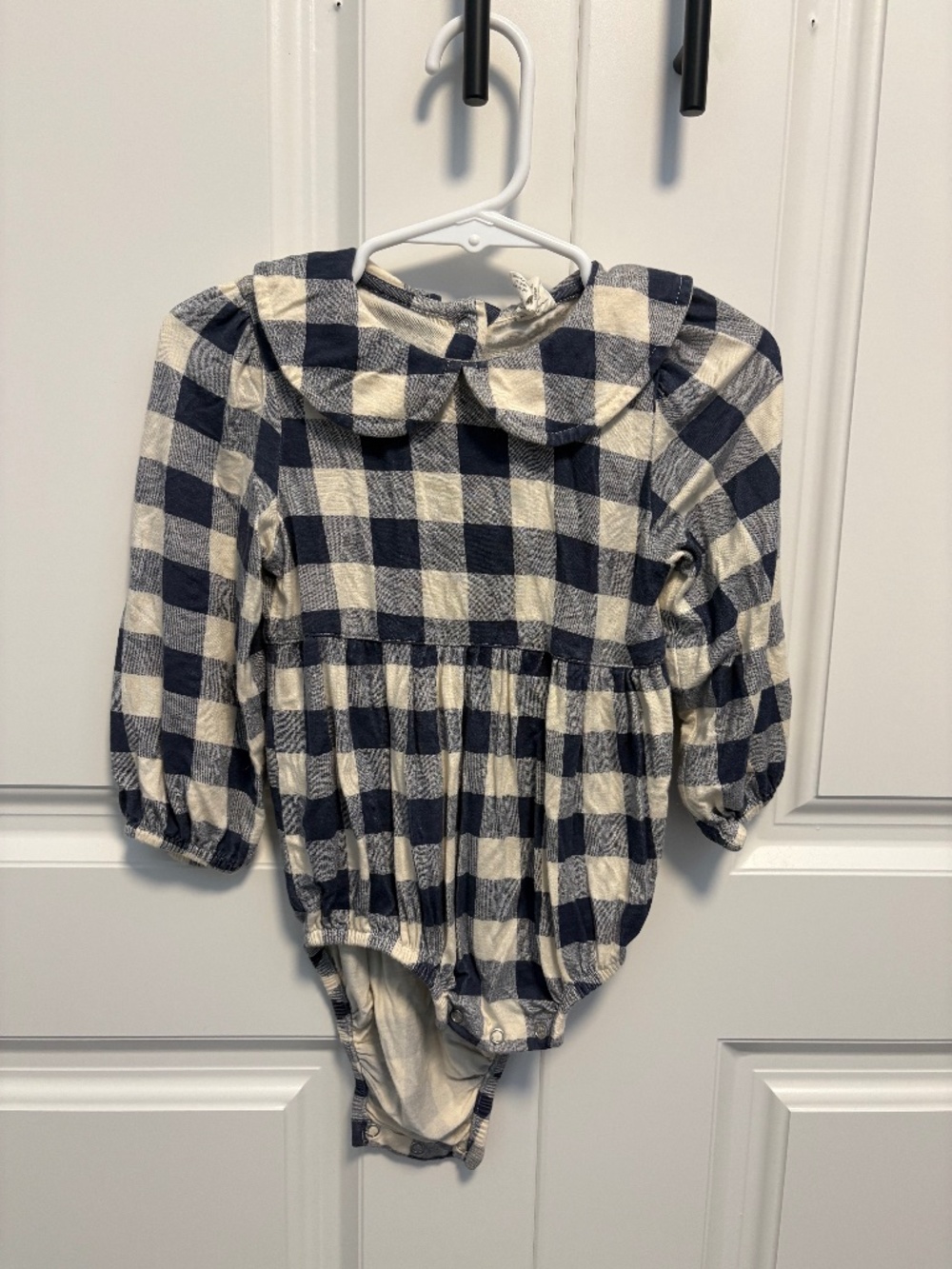 Kate Quinn blue gingham onesie 18-24 months